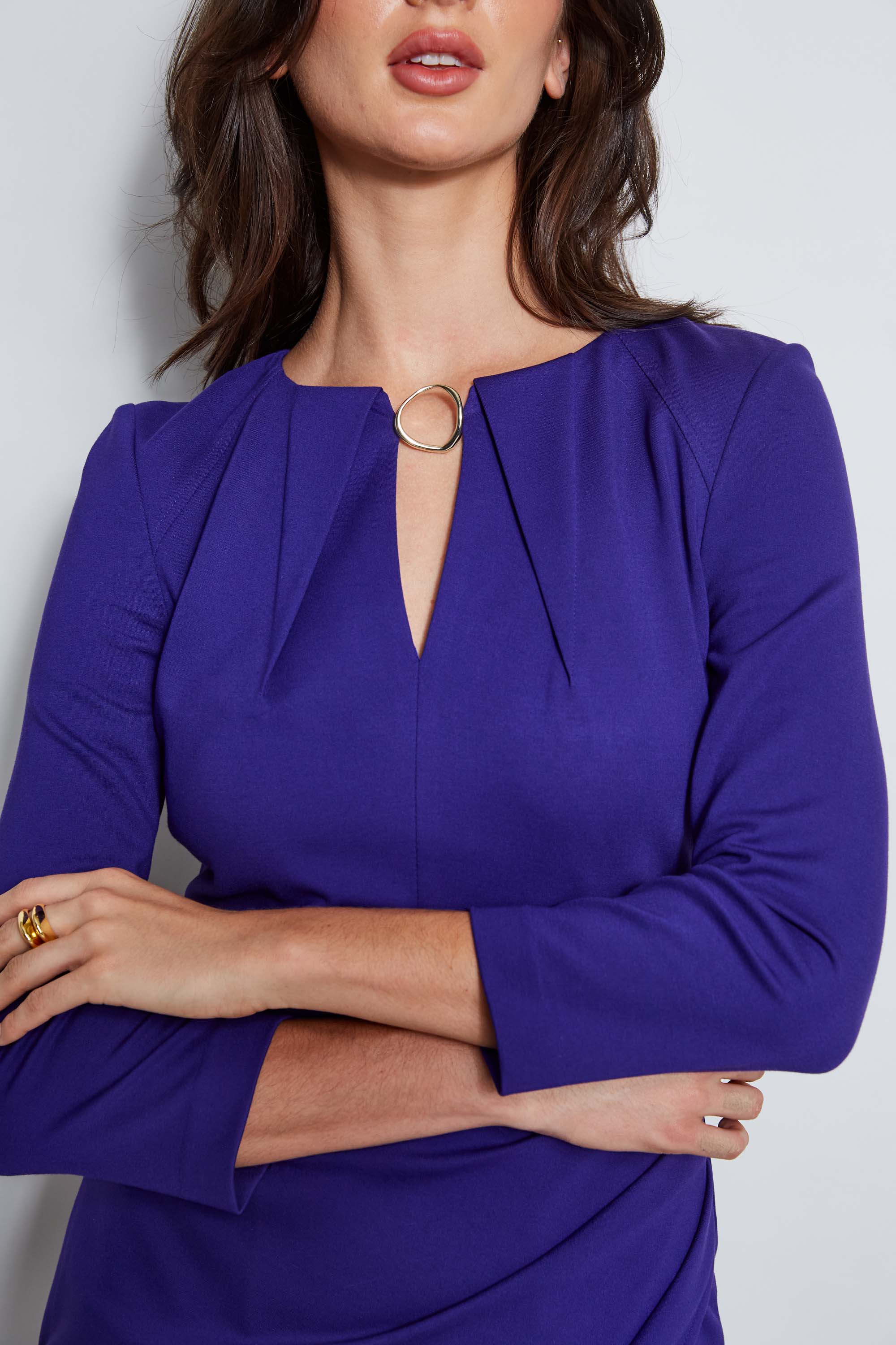 Keyhole Ring Wrap Dress - Image 3