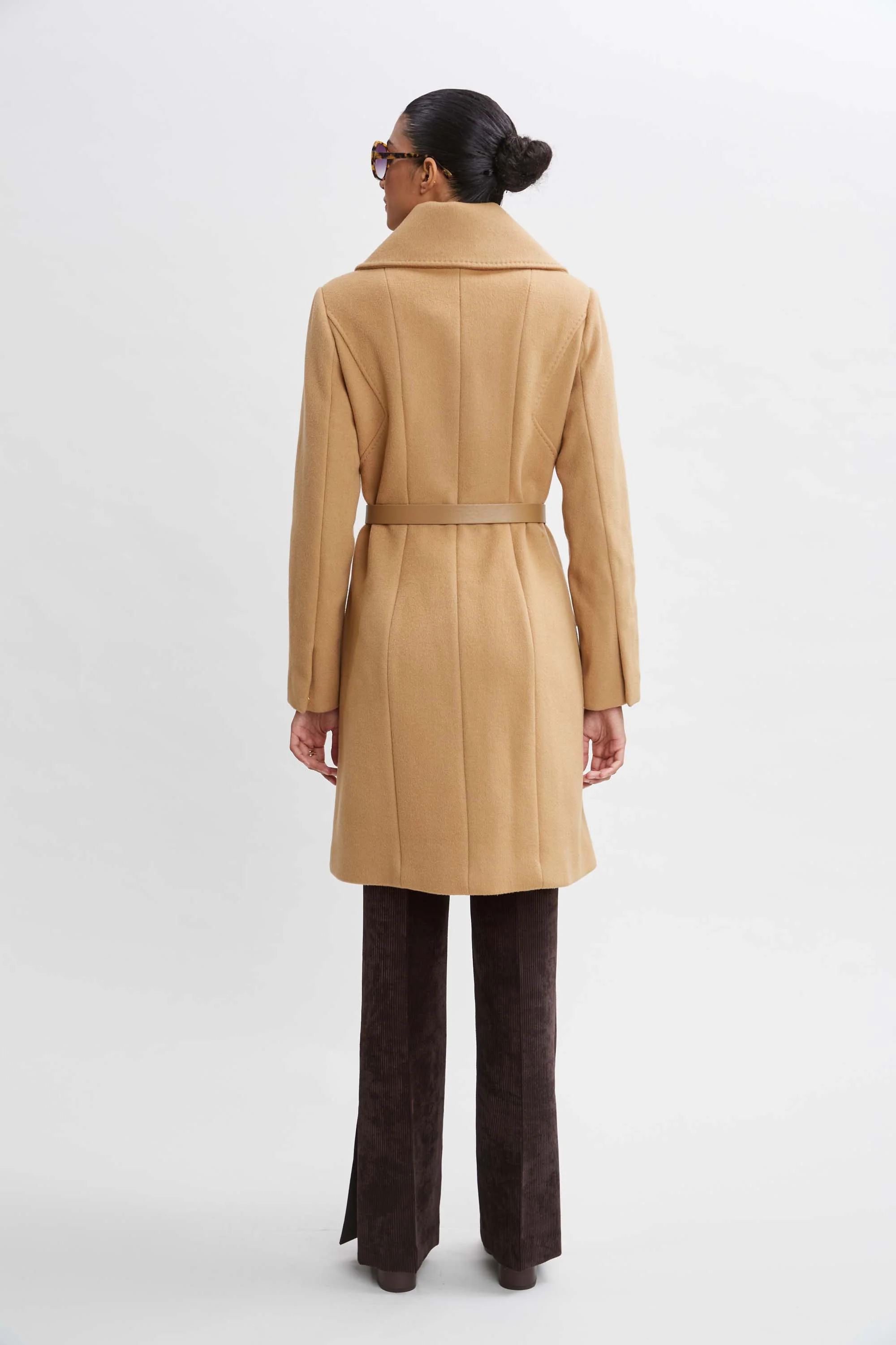 Wool Belted Panel Coat - Image 3