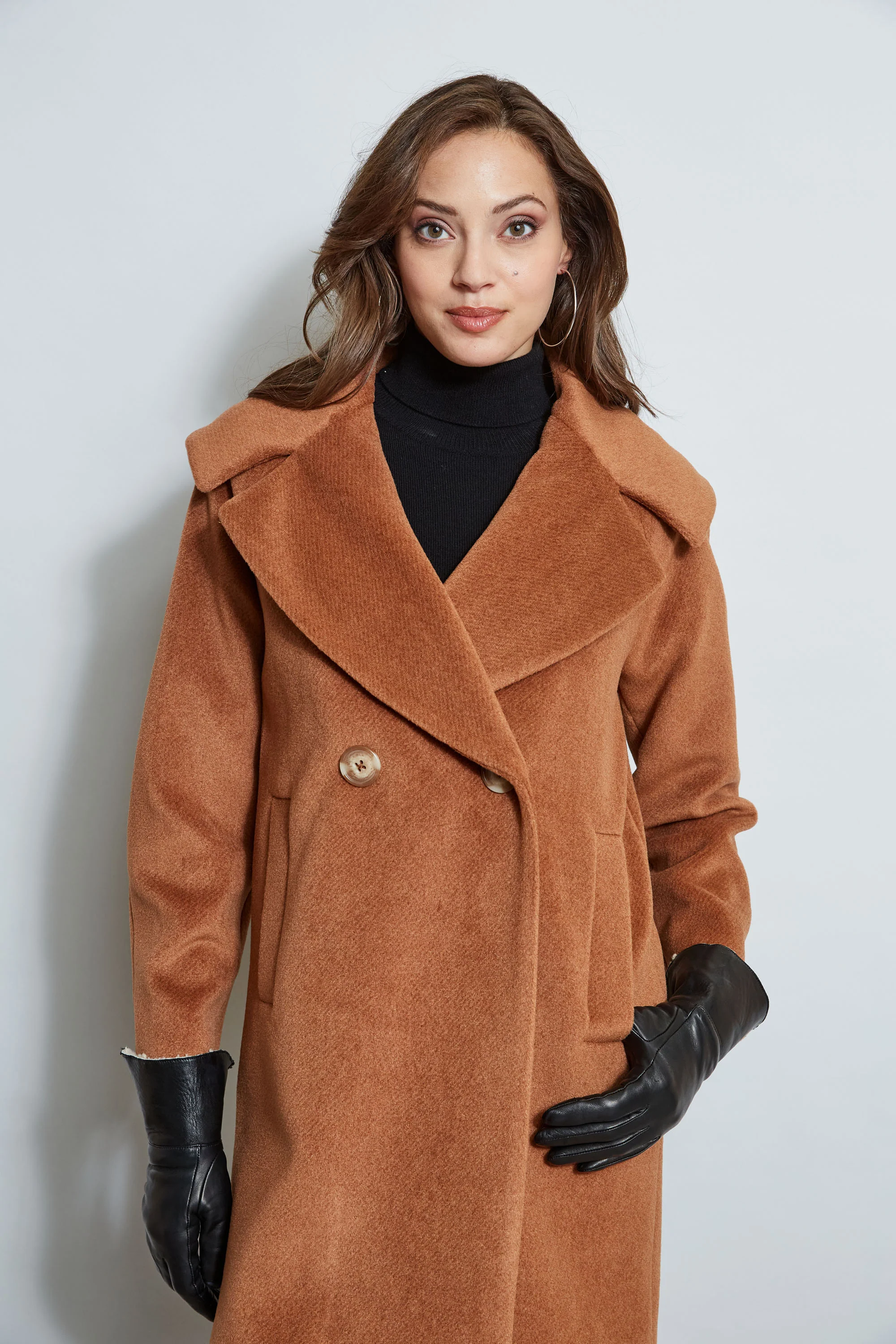 Brushed Double Breasted Coat - Image 5