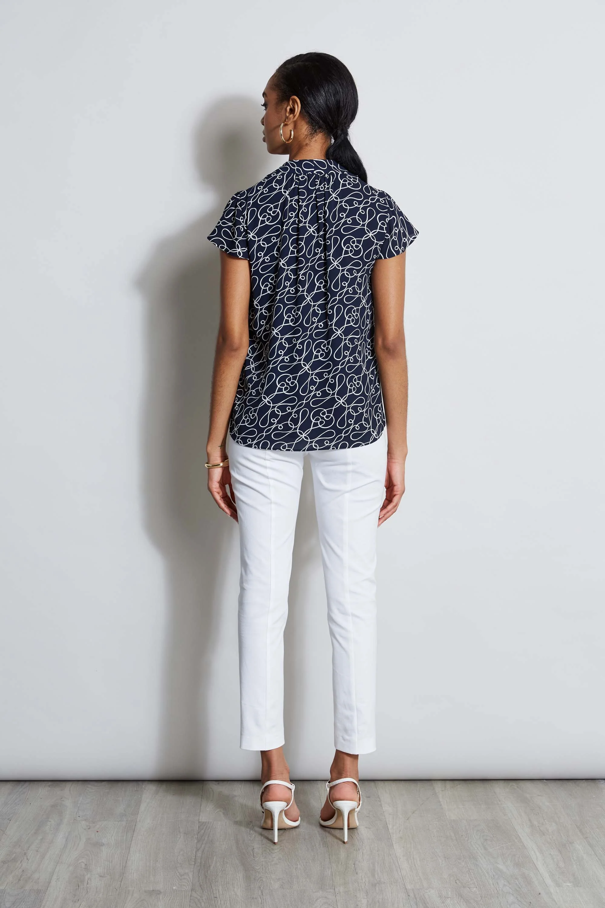T-Tahari Knotted Dream V-Neck Top - Image 3