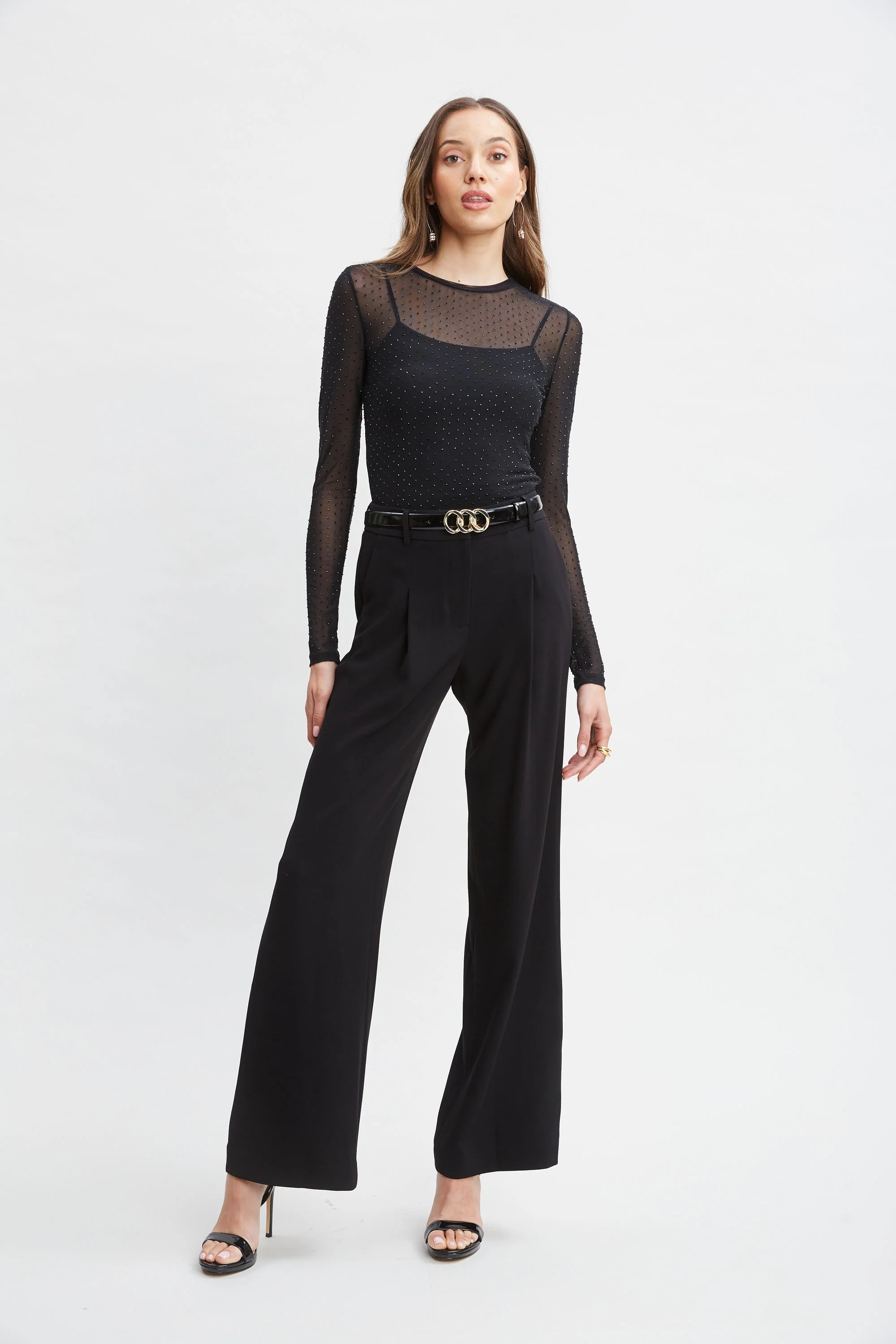 Crystal Mesh Long Sleeve Knit - Image 4