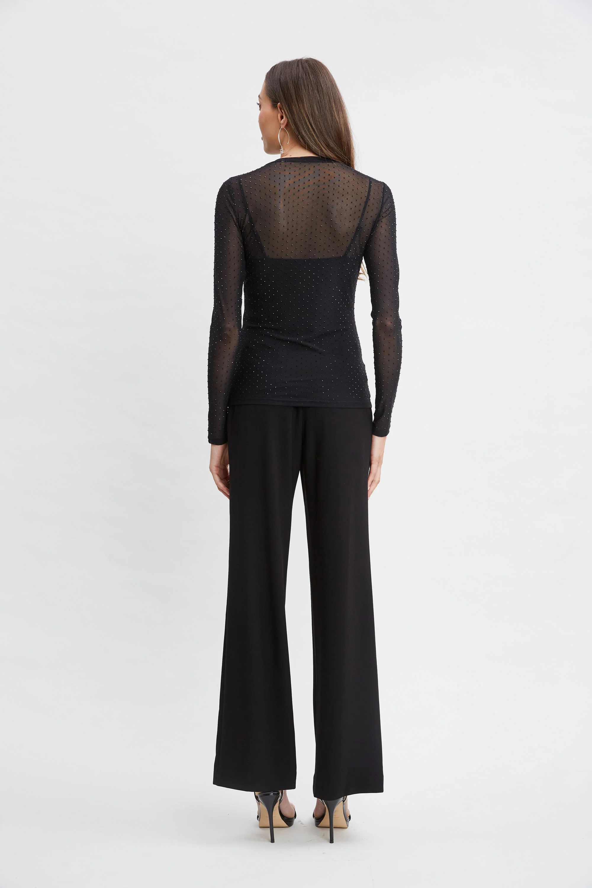 Crystal Mesh Long Sleeve Knit - Image 6