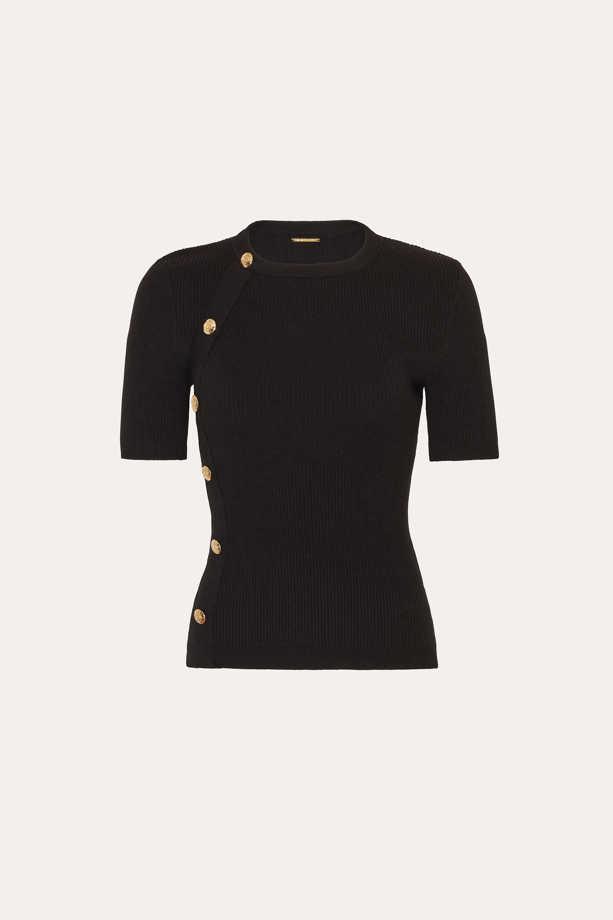 Daphne Ribbed Short Sleeve Top - Image 2