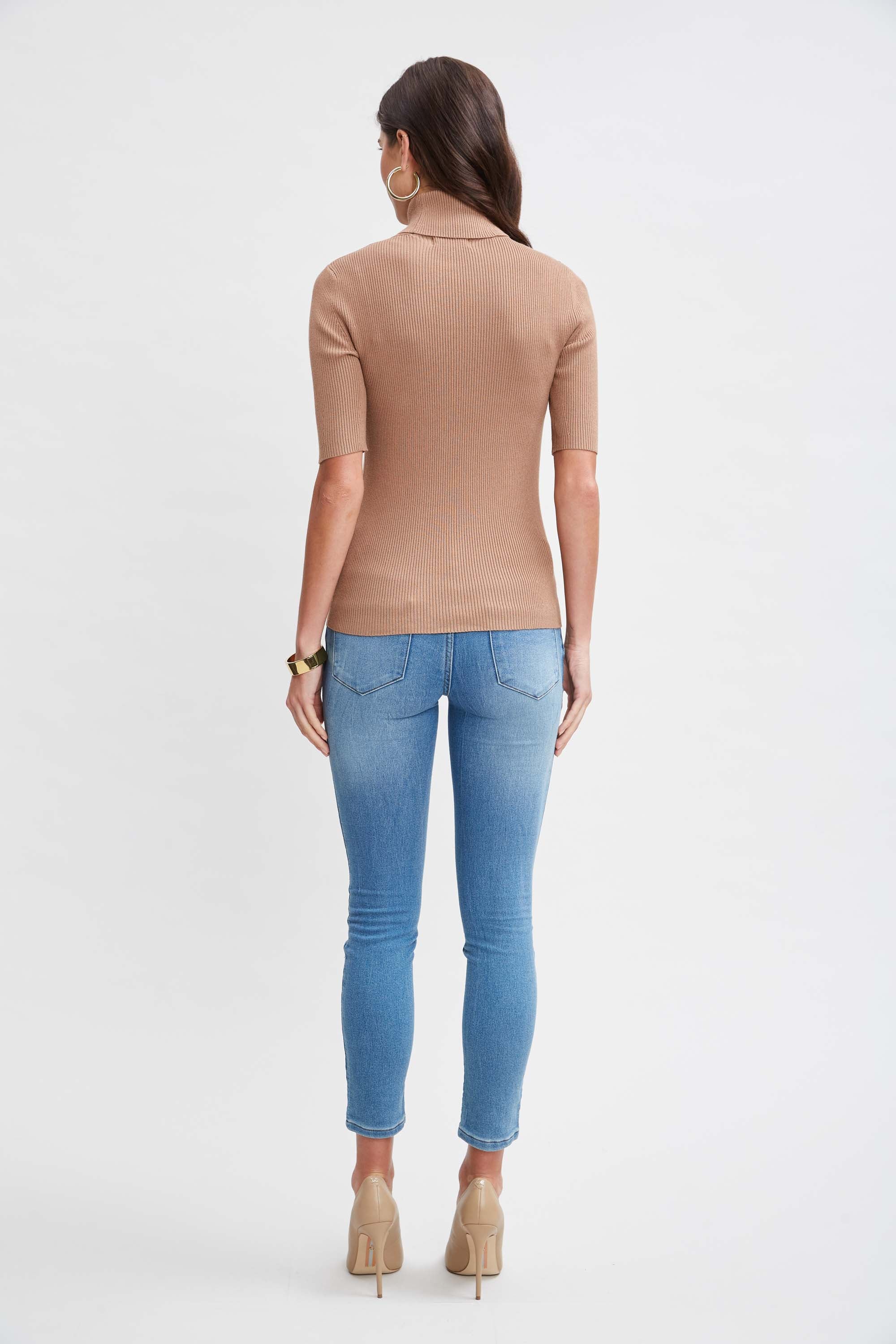 T-Tahari Short Sleeve Button Sweater - Image 5