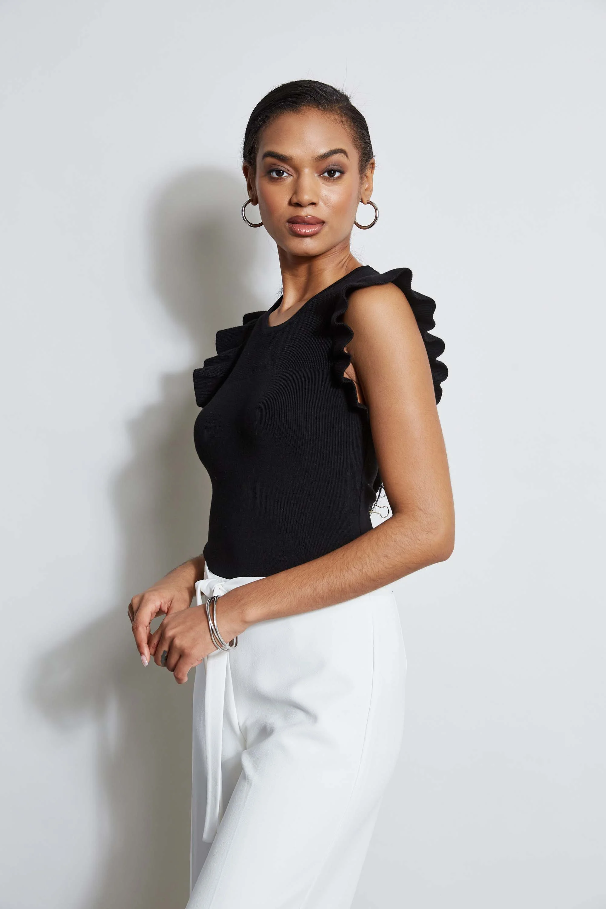 T-Tahari Flutter Sleeve Knit - Image 3