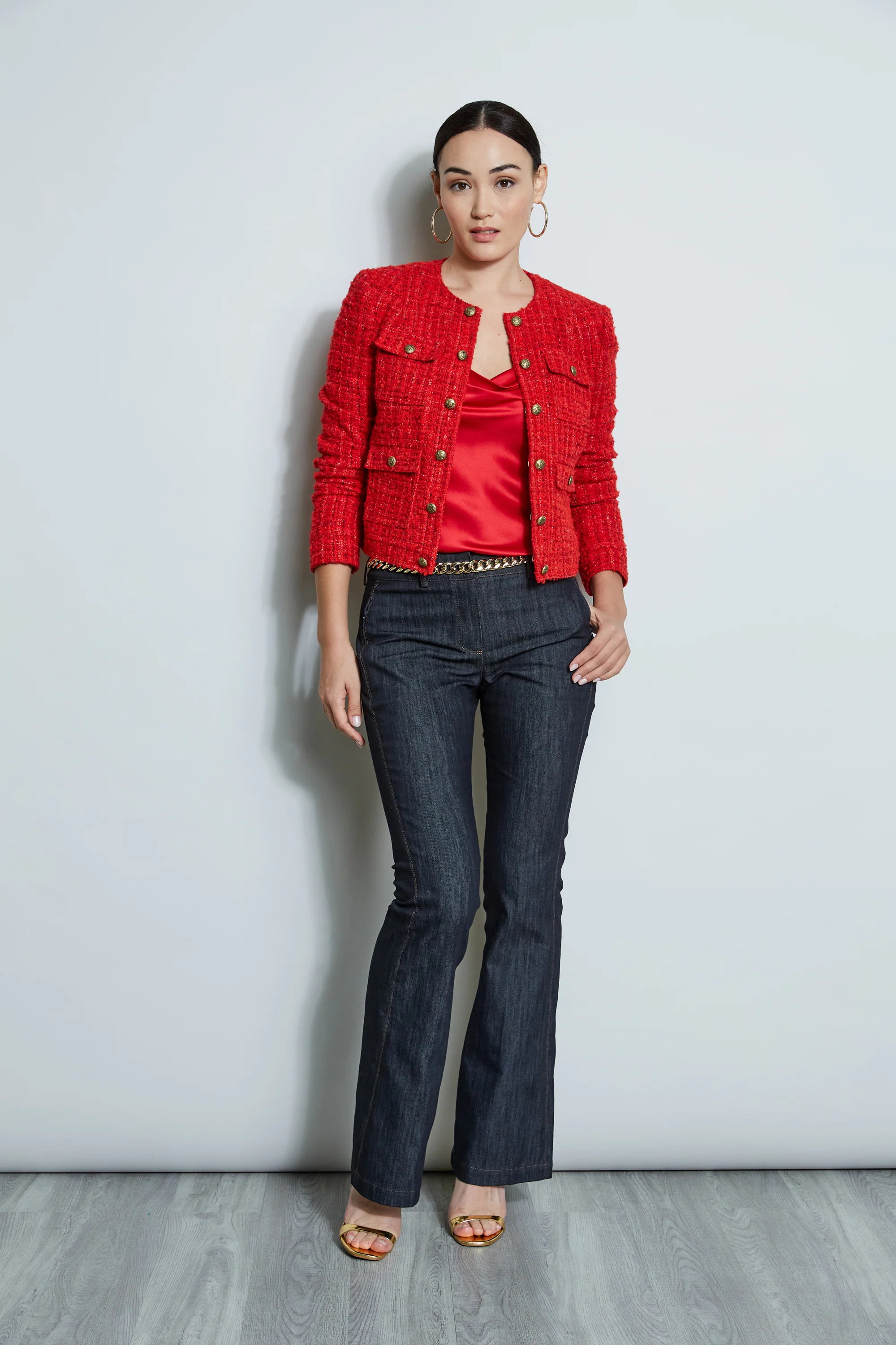 French Tweed Button Jacket - Image 5