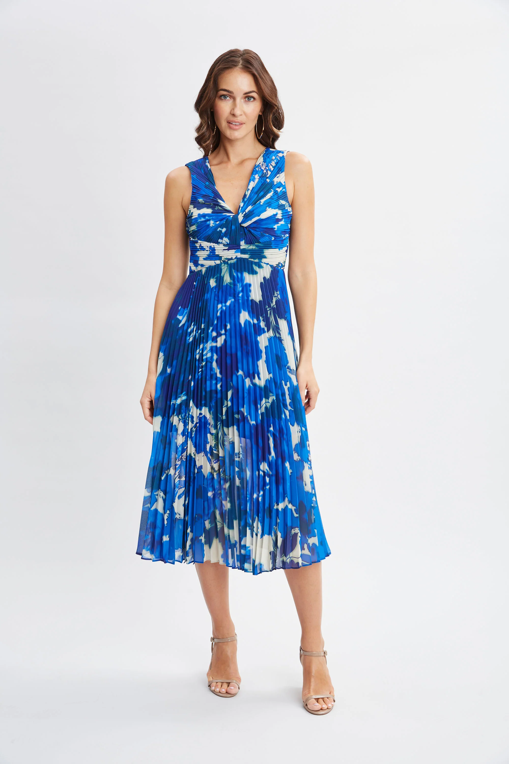 Garden Printed Twist Midi Dress - Image 2