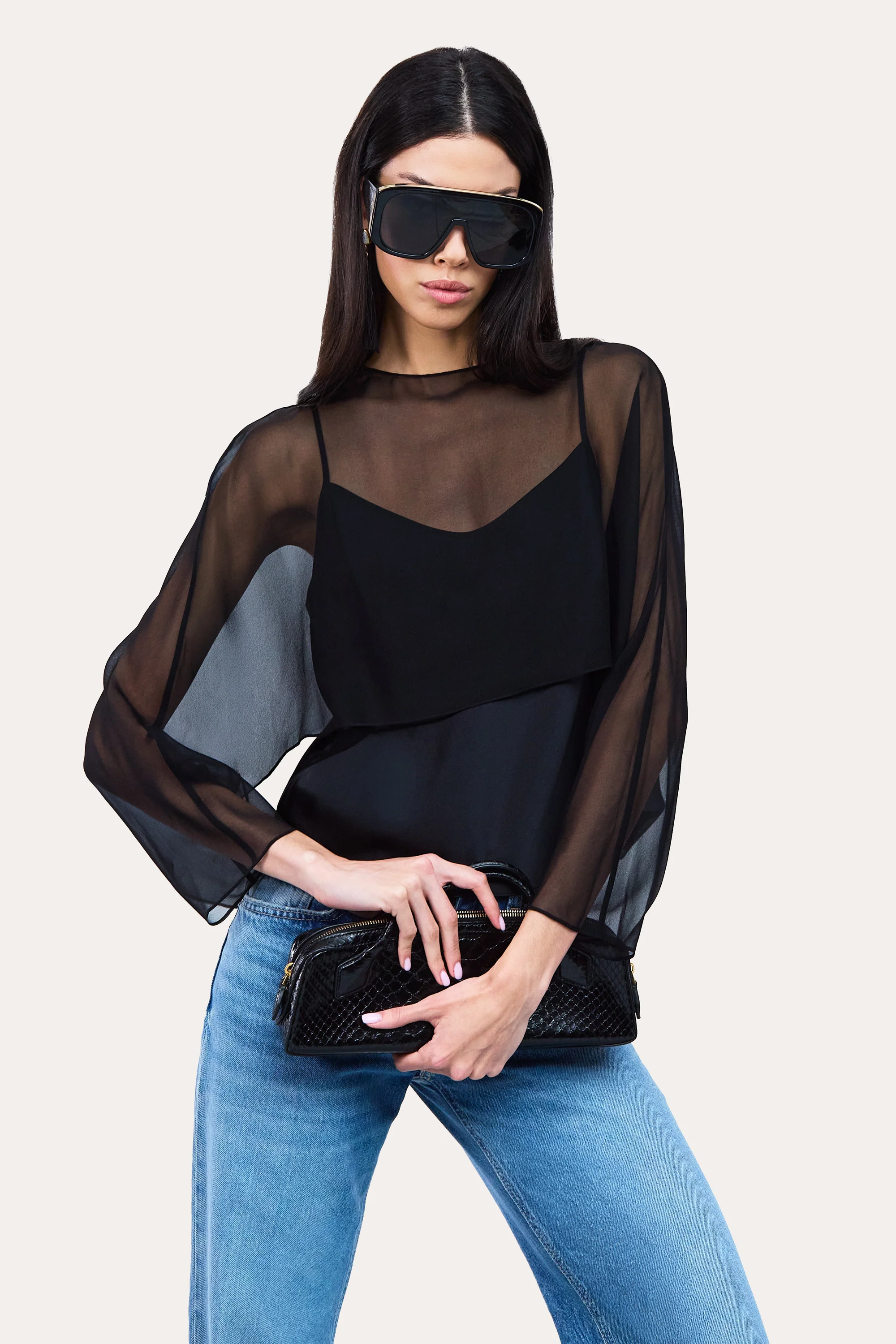 Sienna Silk Overlay Blouse - Image 4
