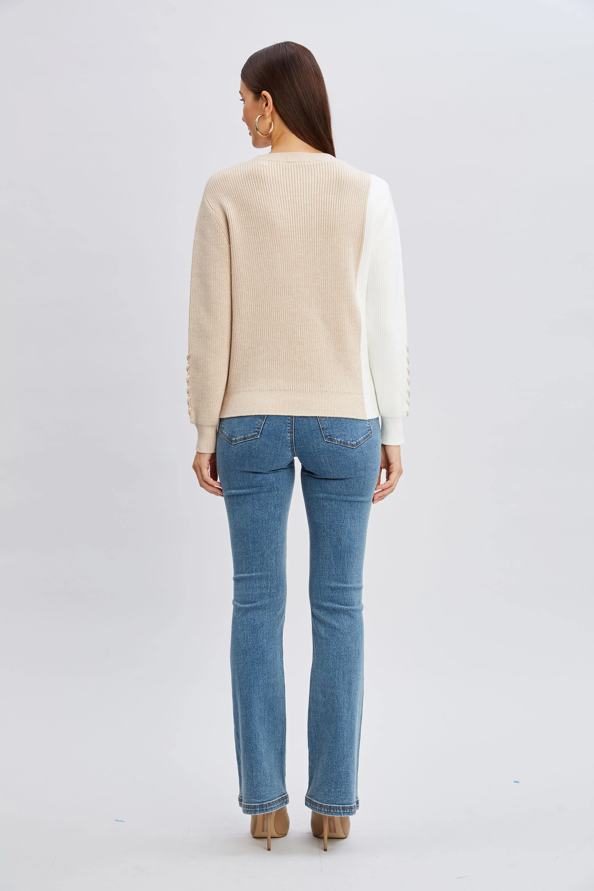 T-Tahari Colorblock Stitch Sweater - Image 5