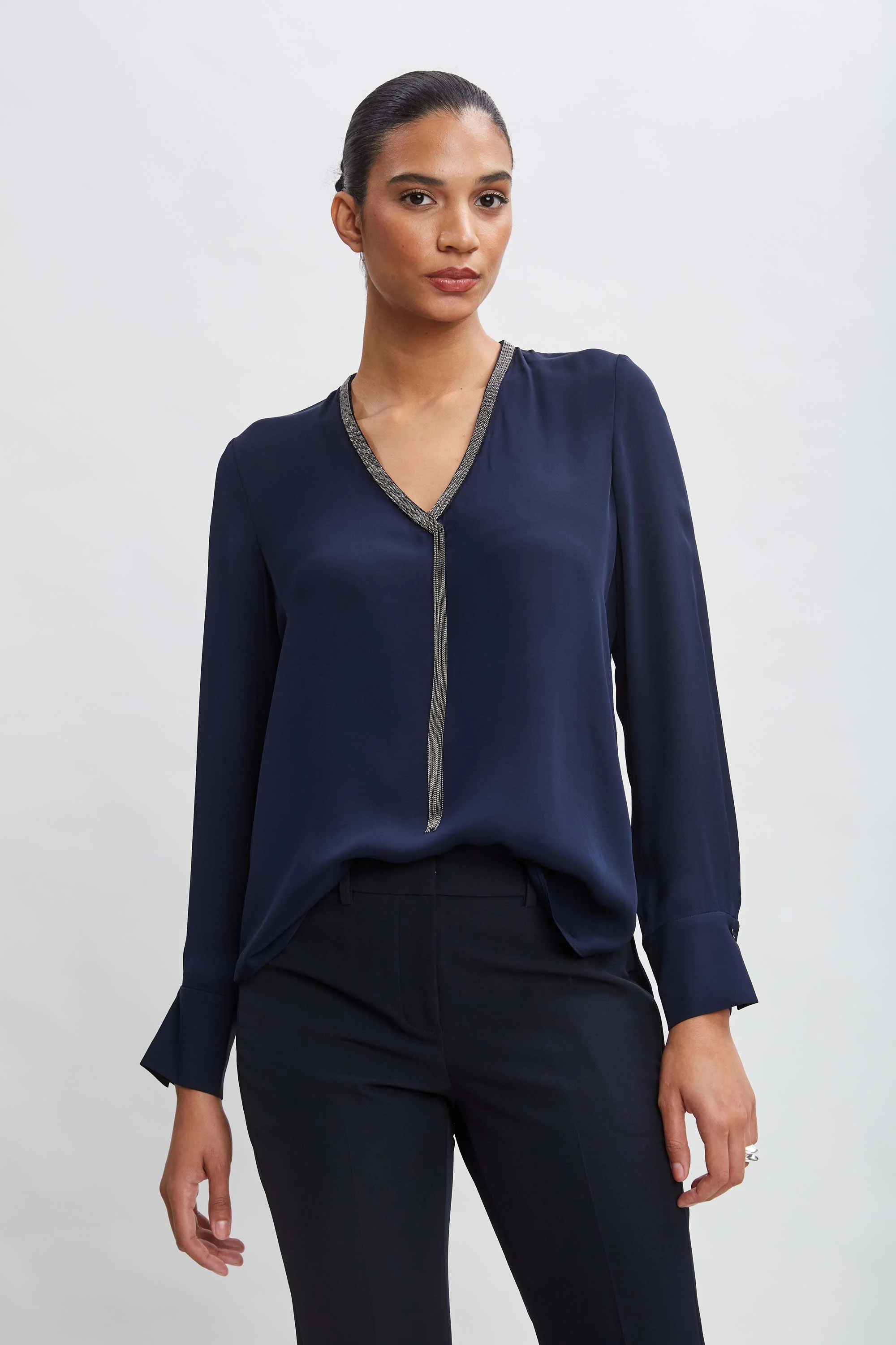 Silk Long Sleeve Chain Shirt - Image 3