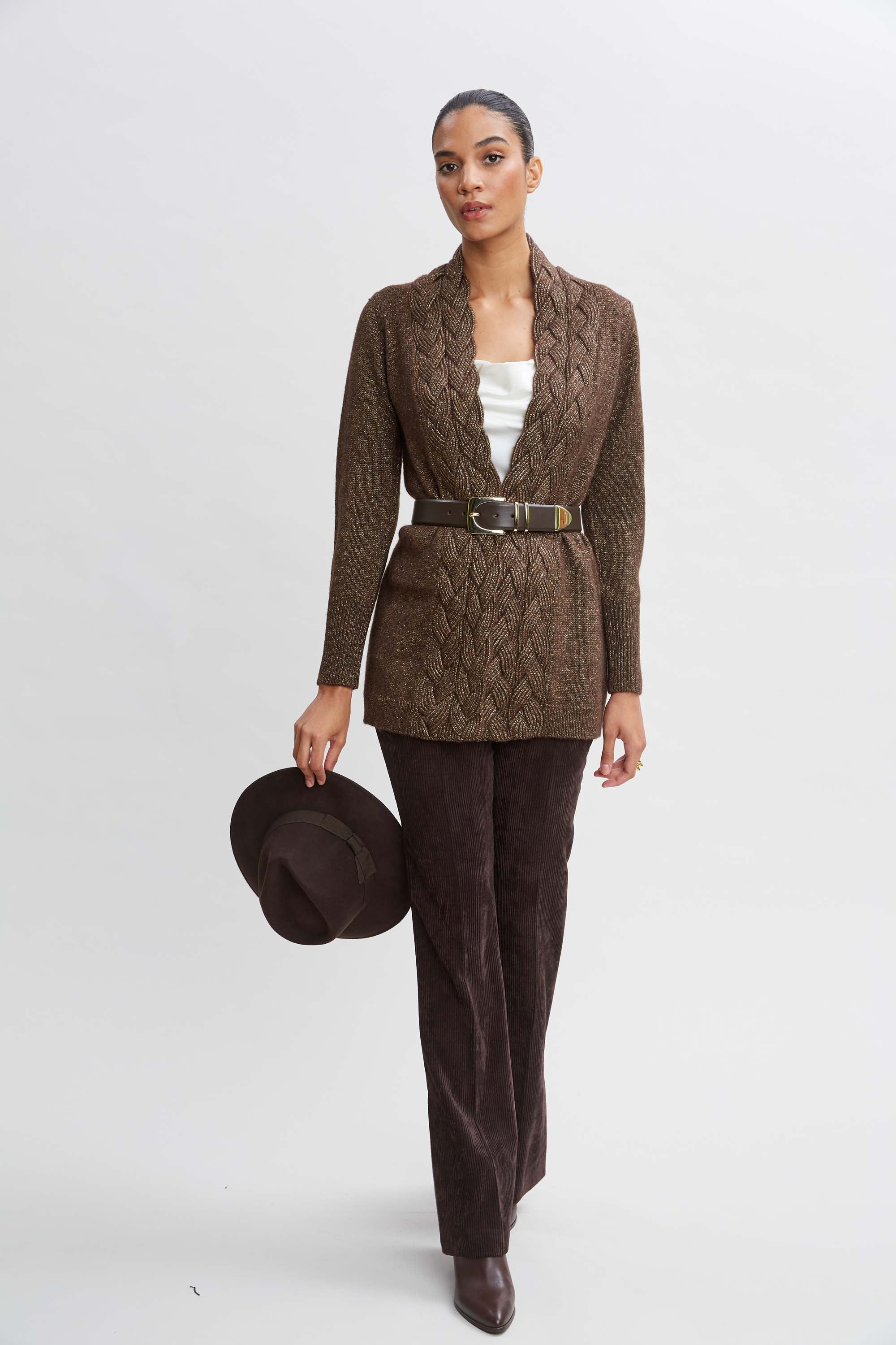 Metallic Cable Cardigan - Image 2
