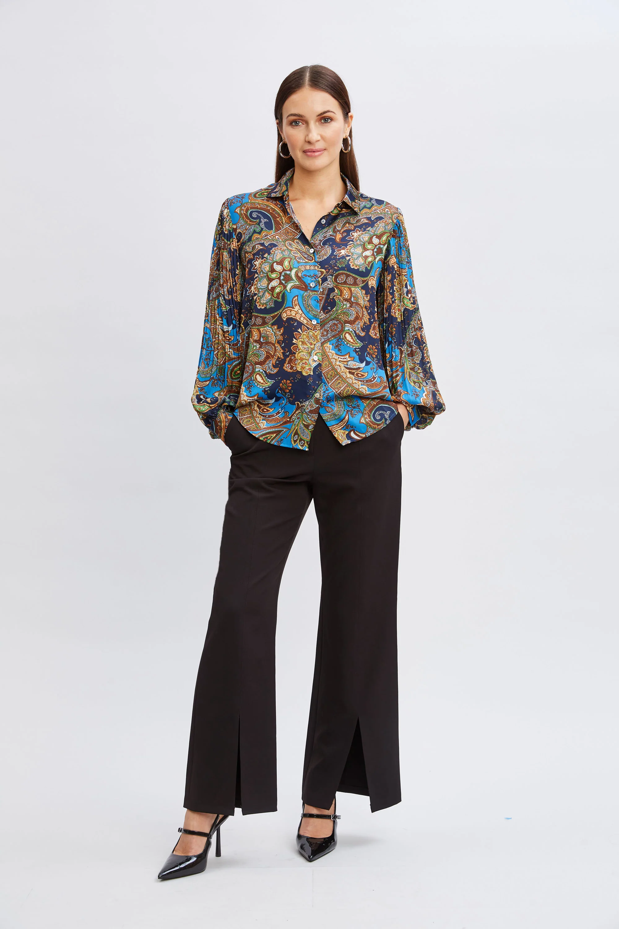 T-Tahari Royal Paisley Button Down - Image 4