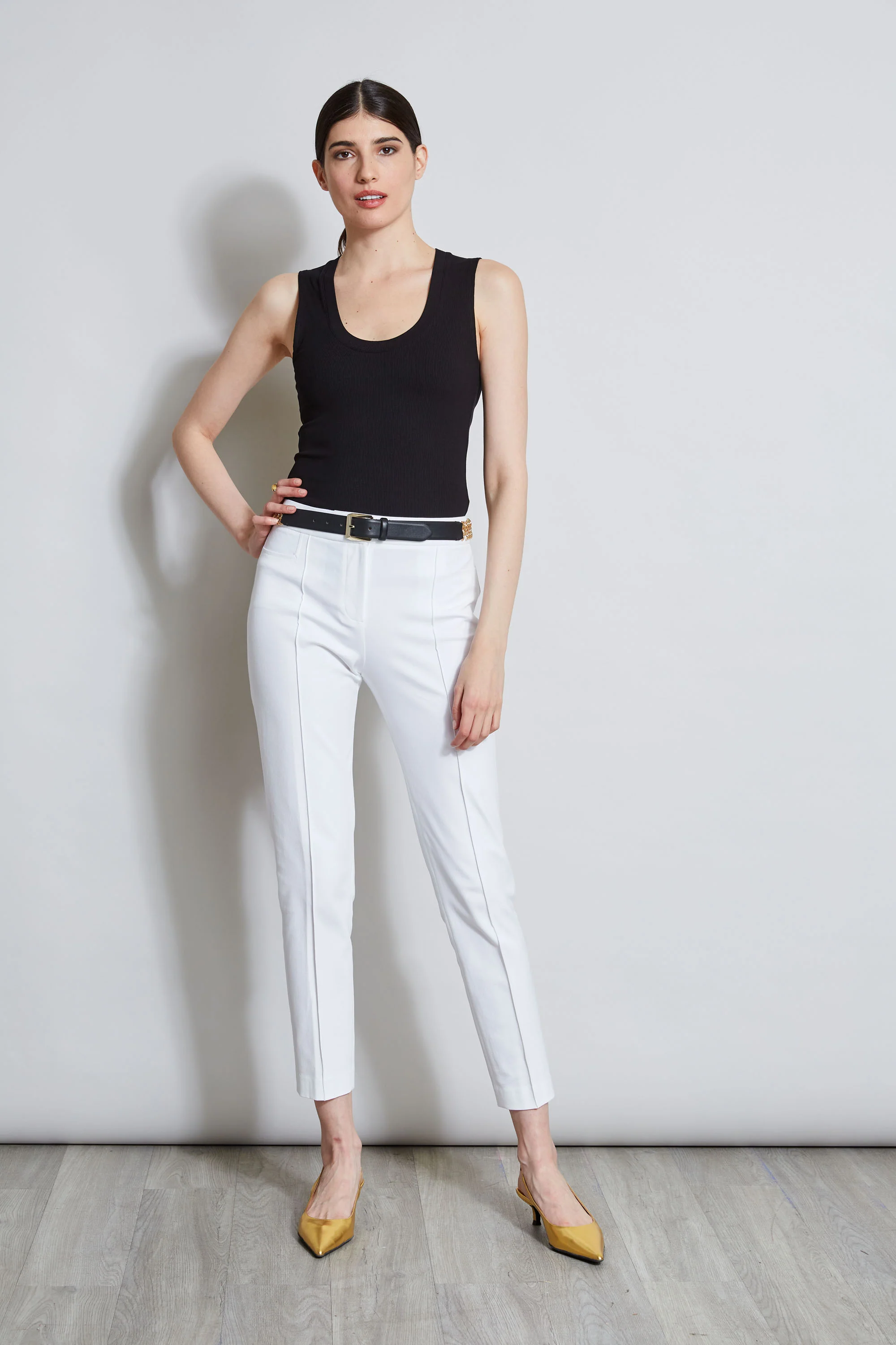 Rib Knit Scoop Tank Top - Image 2