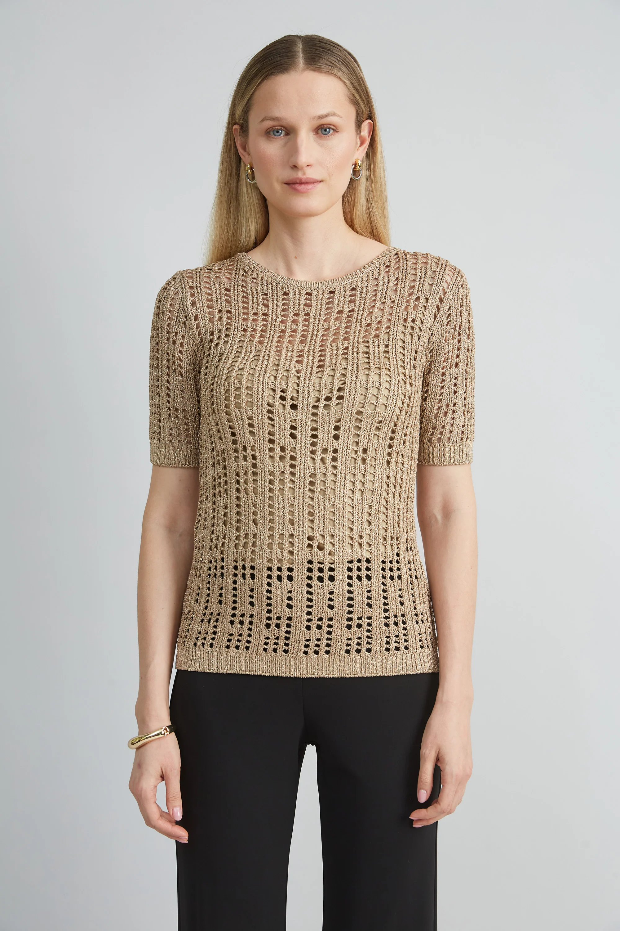 Metallic Crochet Sweater - Image 3