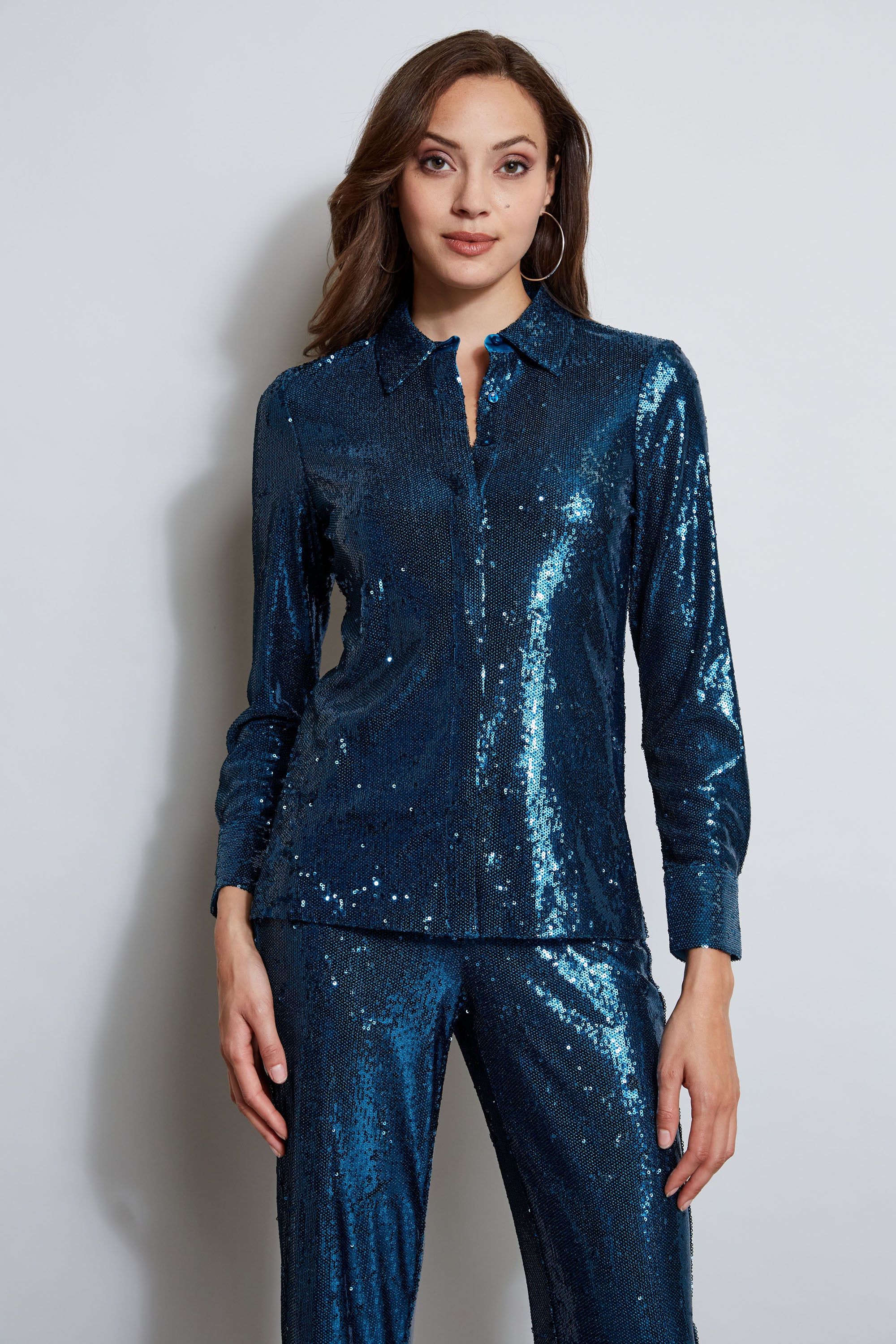 Sequin Button Down Shirt - Image 3