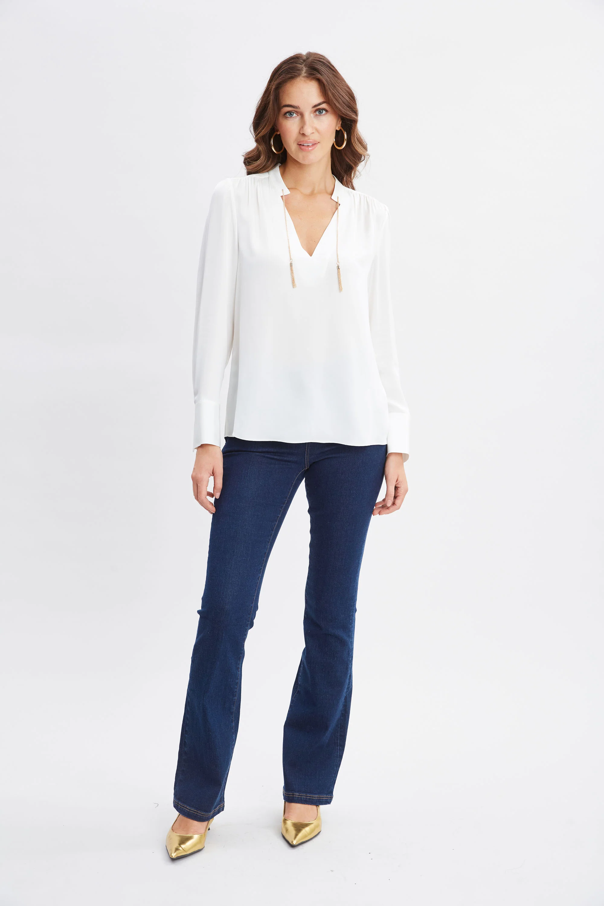 Silk Chain Tassel Shirt - Image 3