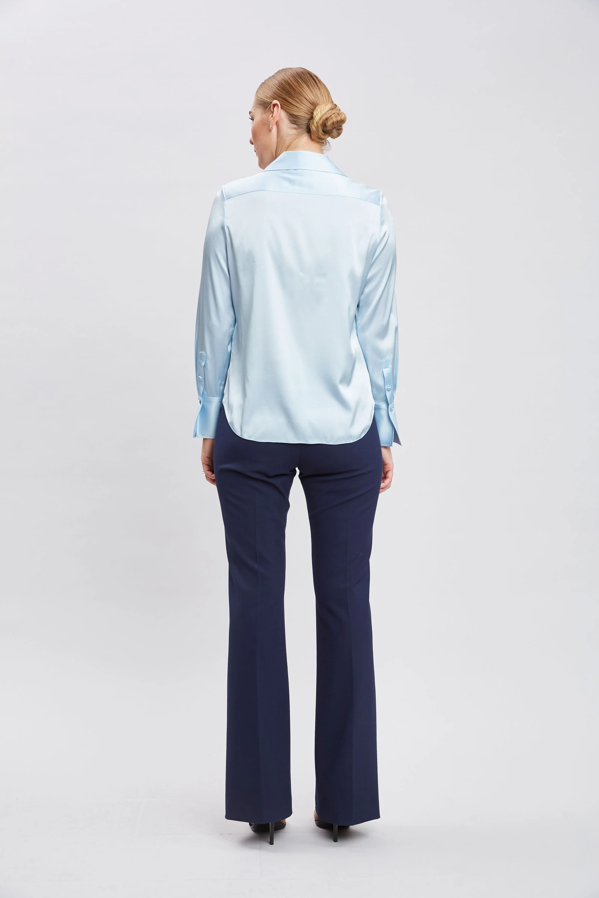 Silk Satin Button Down Shirt - Image 7