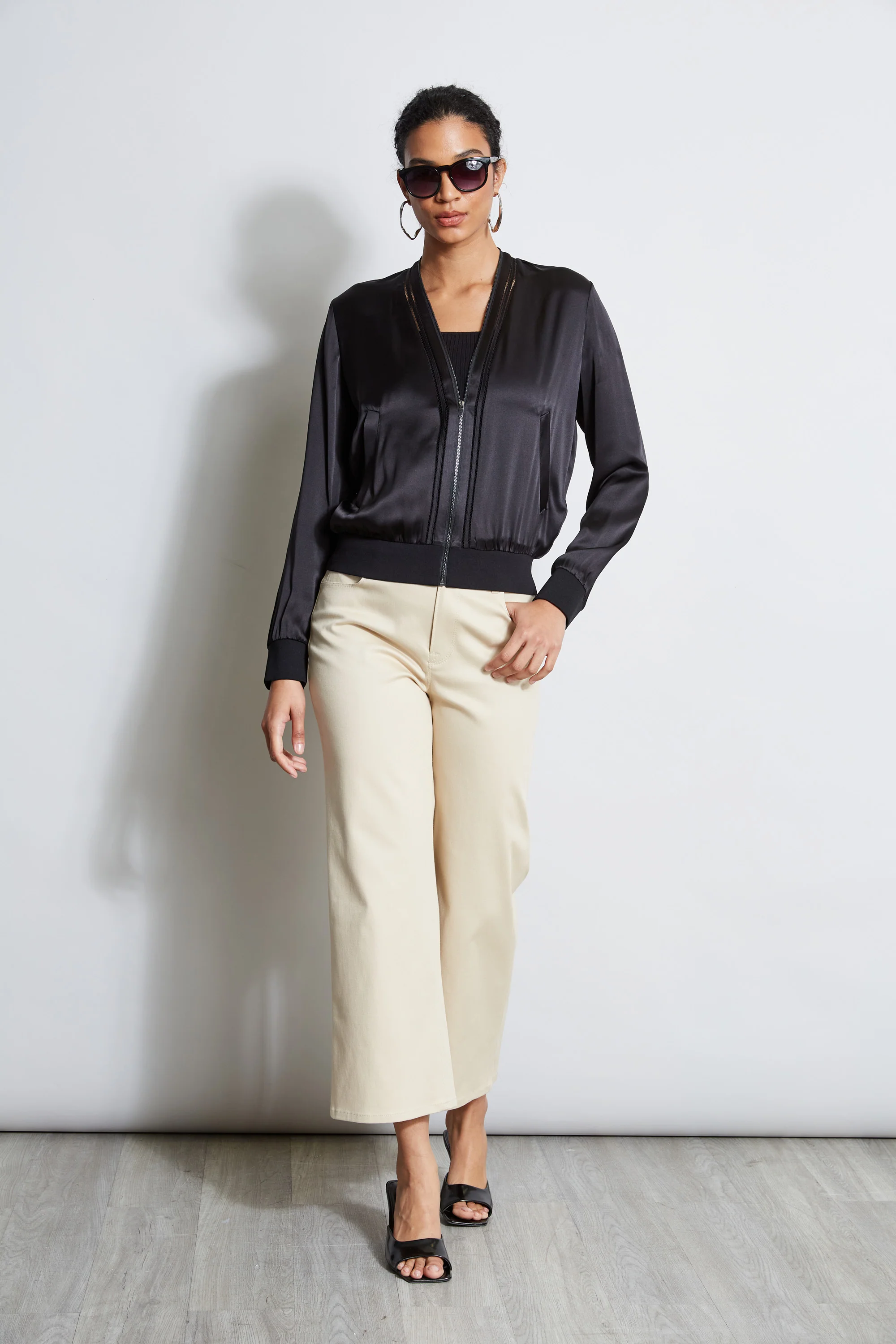 Silk Satin Bomber Jacket - Image 3