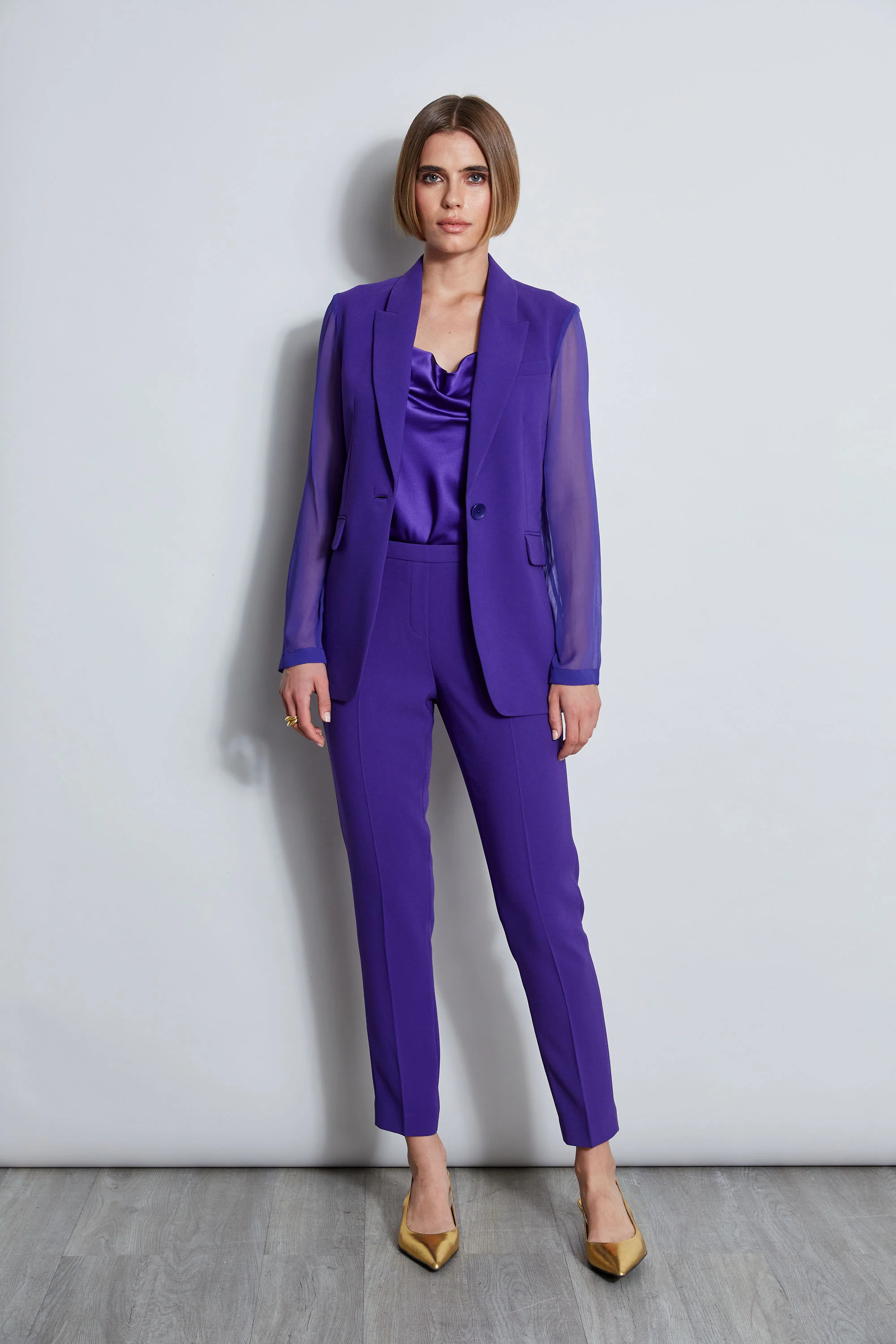 Slim Fit Crepe Pant - Image 4