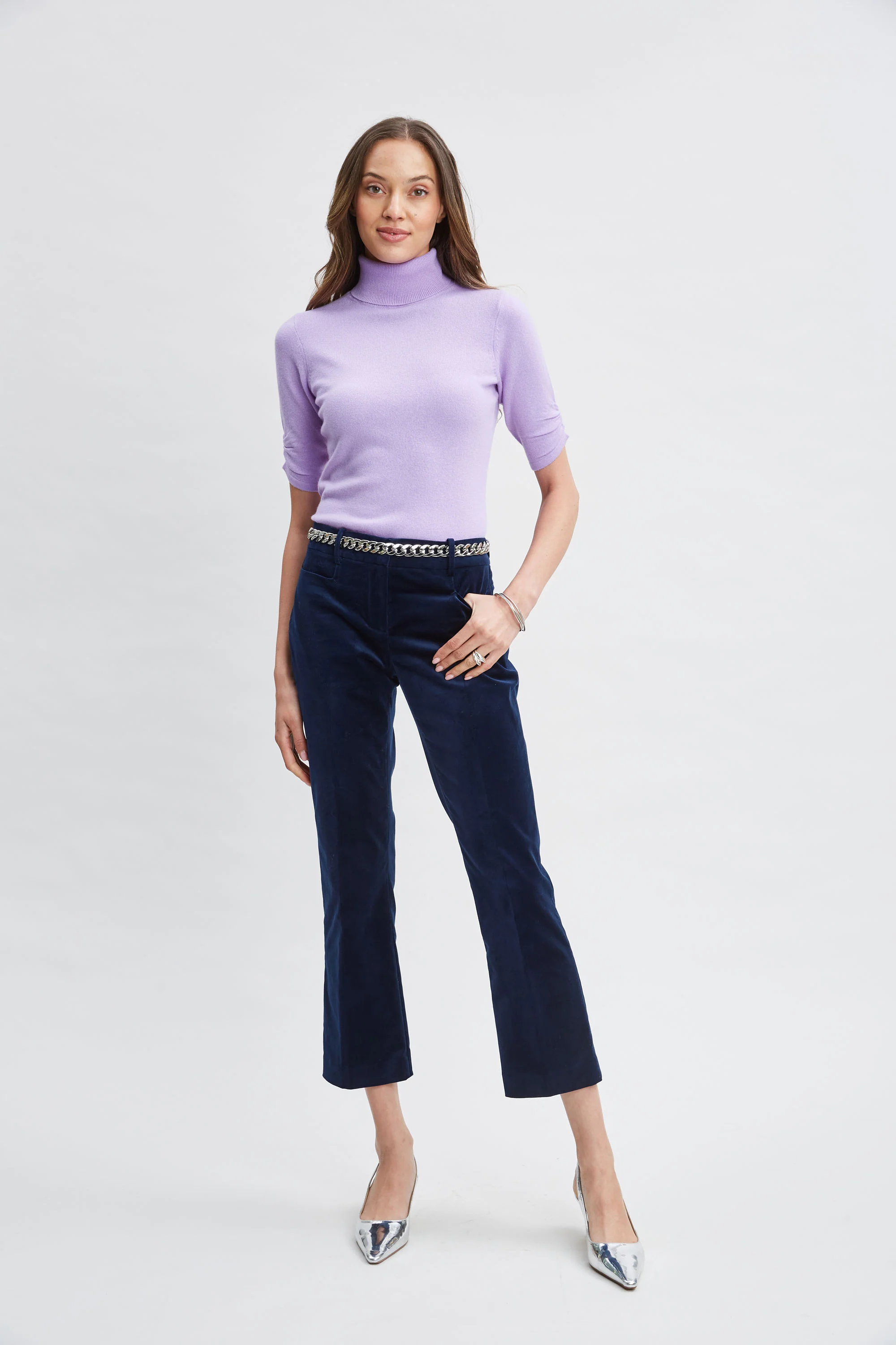 Short Sleeve Cashmere Wool Sweater - Image 2