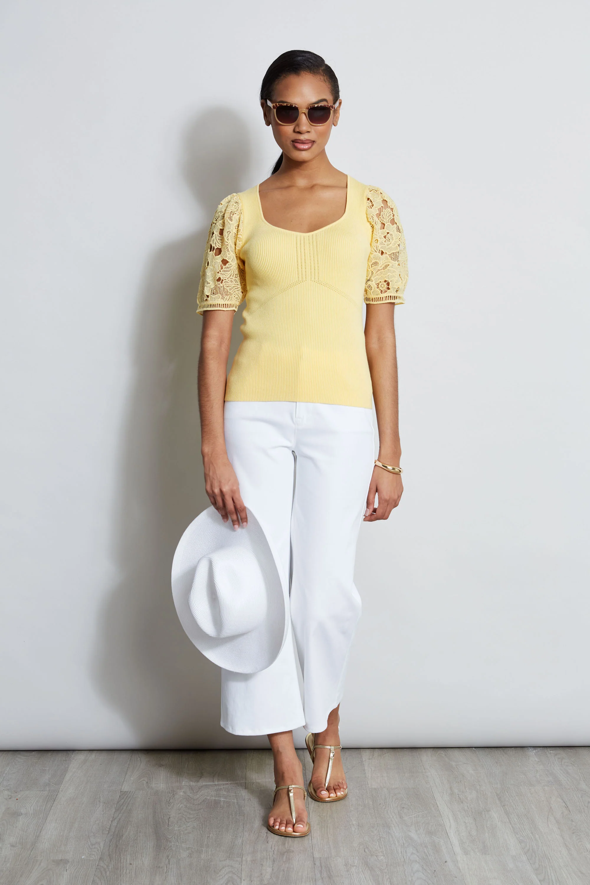 Lace Sleeve Sweater - Image 2