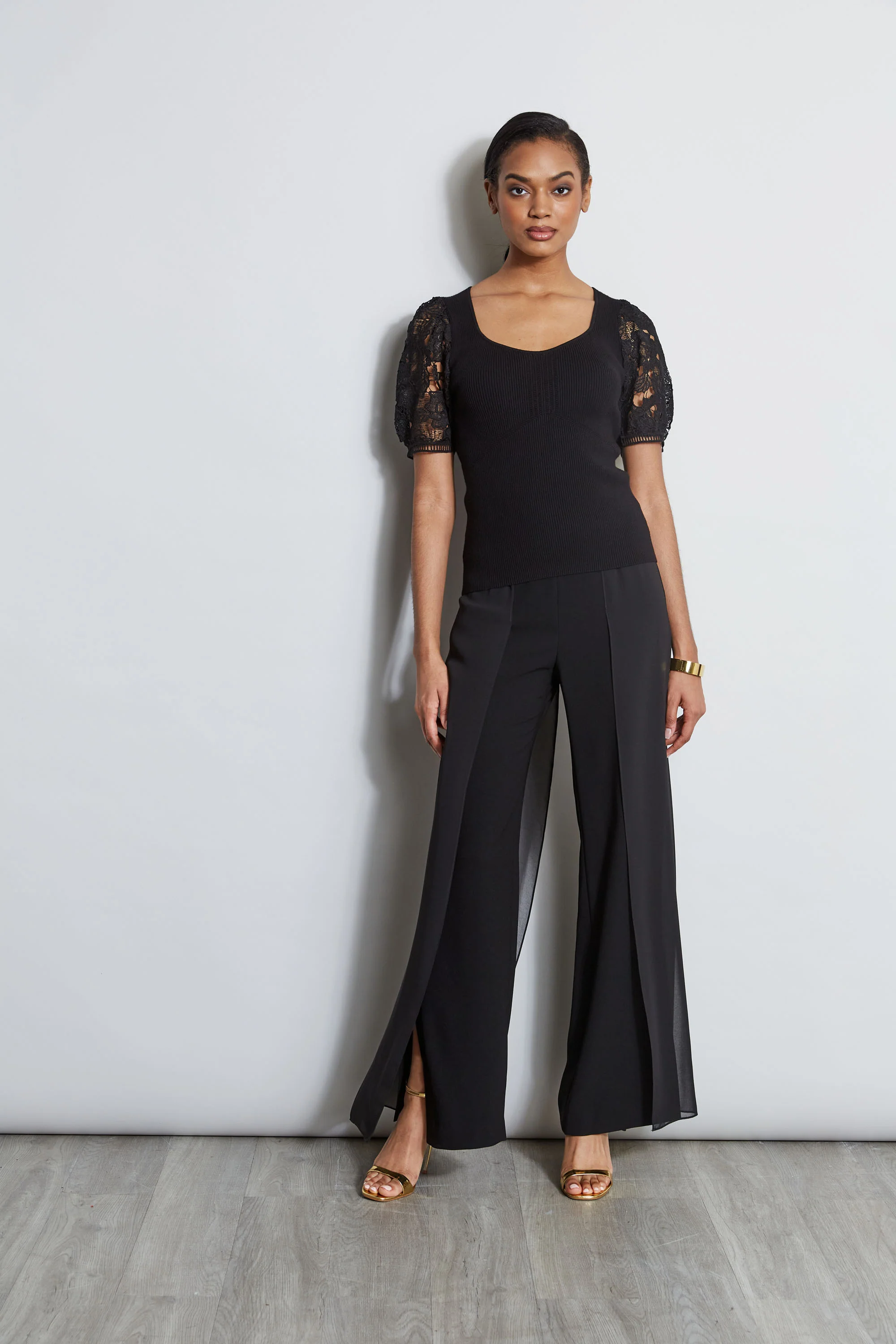 Lace Sleeve Sweater - Image 2