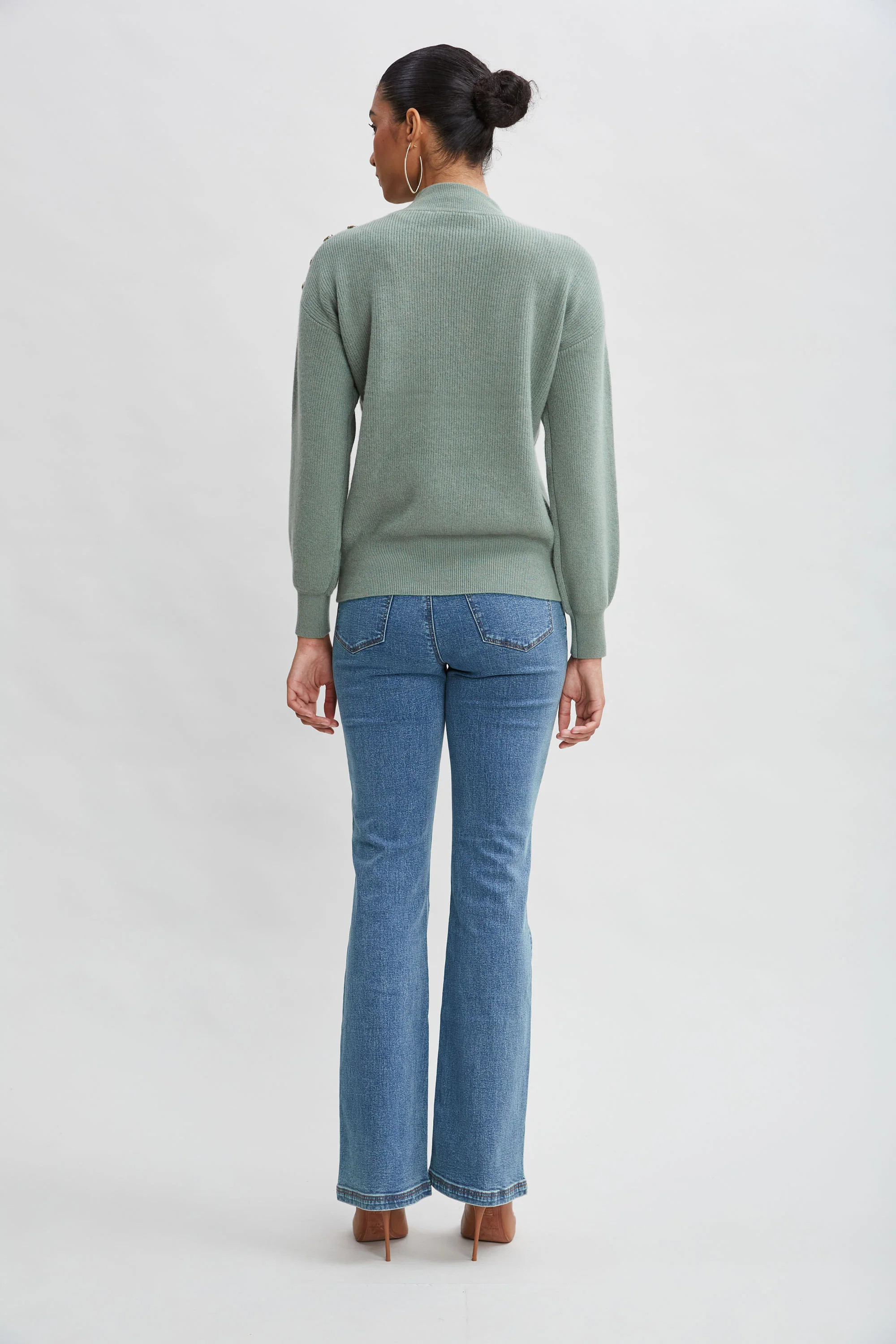 Cashmere Button Sweater - Image 5