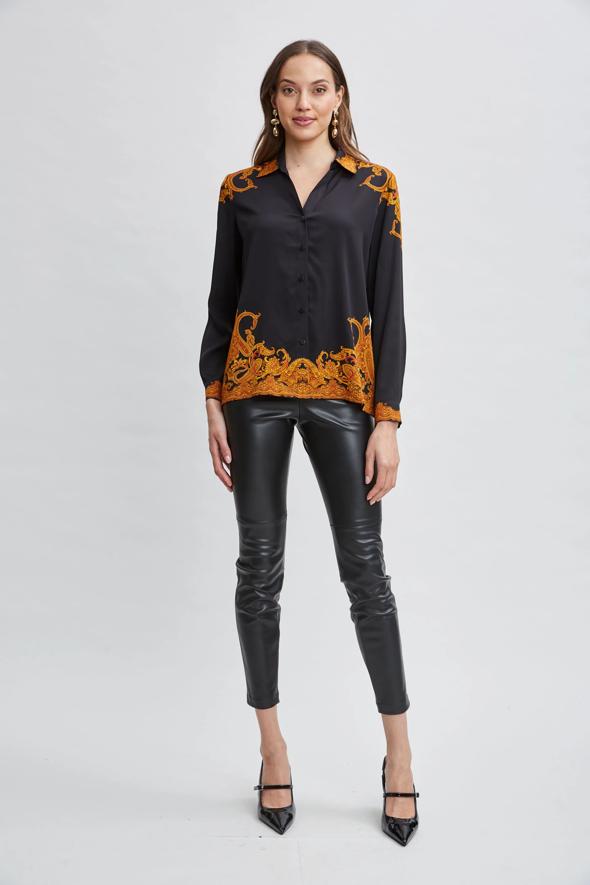 Silk Paisley Button Down Shirt - Image 2