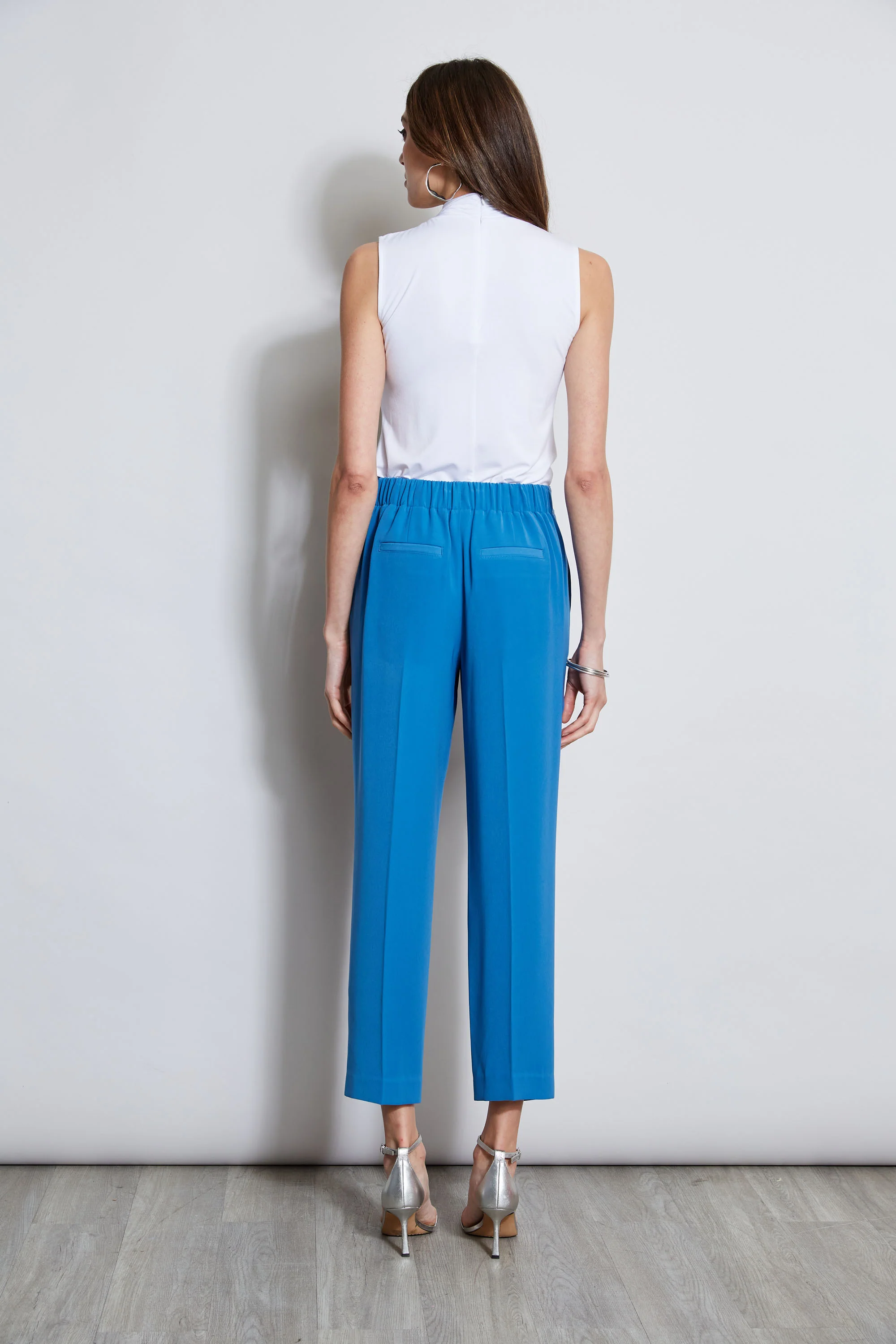 Pleated Straight Leg Pull On Pant - Image 4