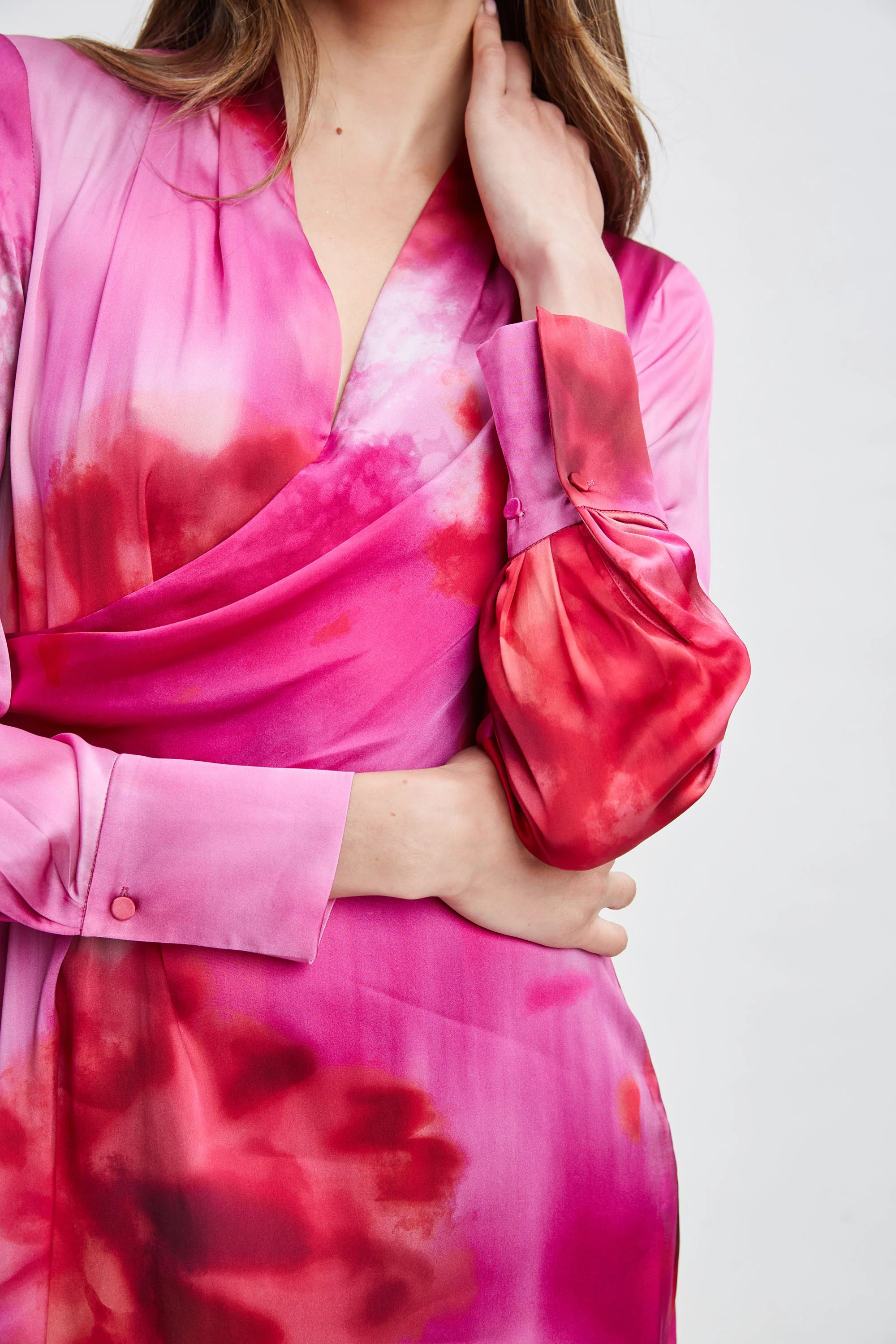 Venetian Glass Mock Wrap Dress - Image 5