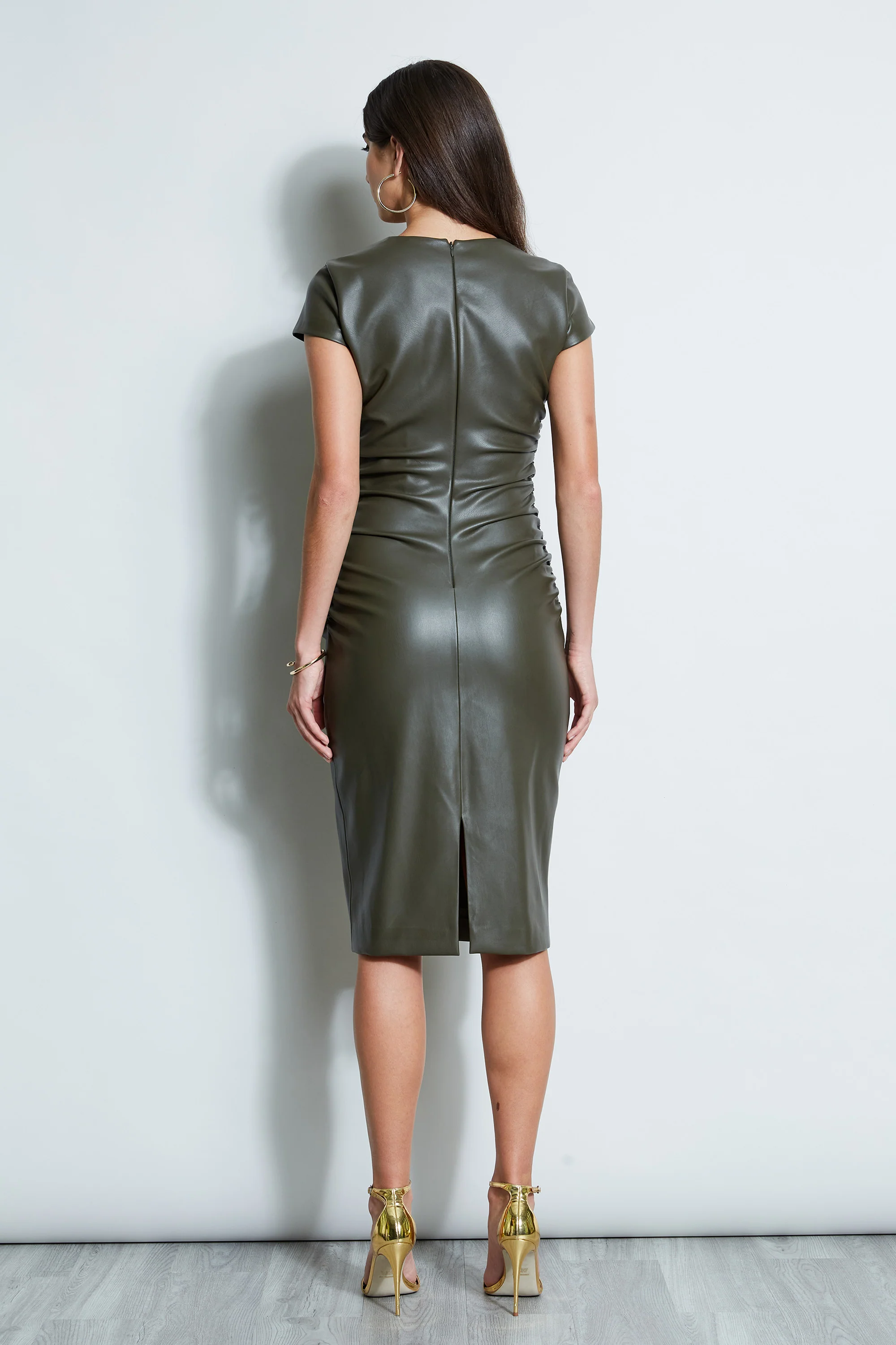 Vegan Leather Keyhole Dress - Image 4