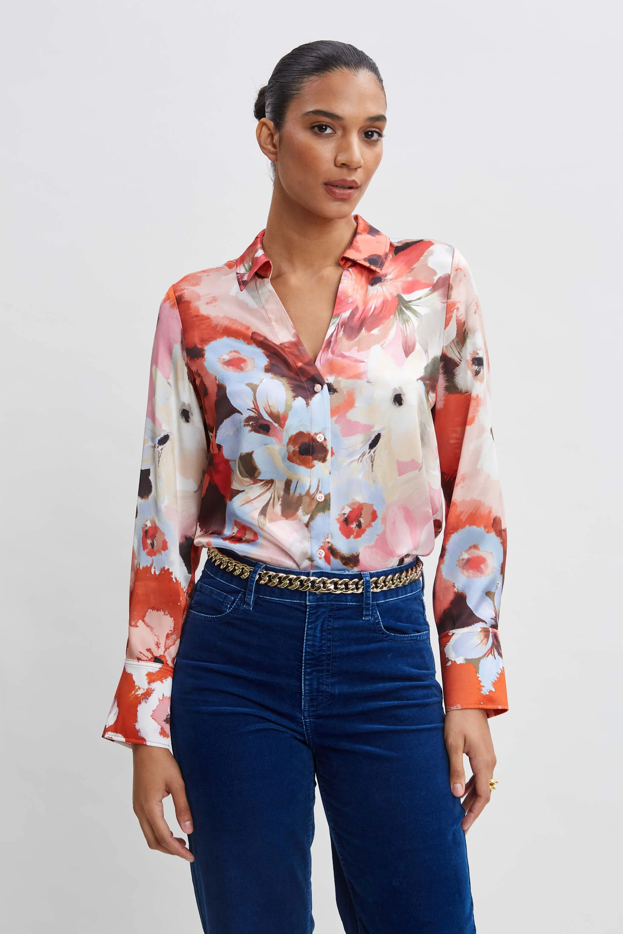 Silk Satin Wintergarden Shirt - Image 3